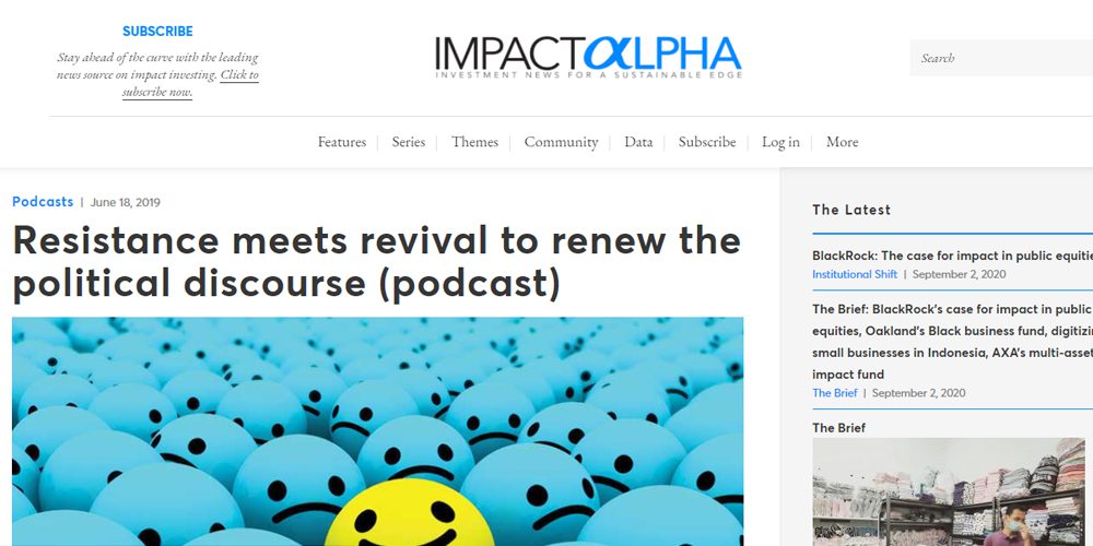 Resistance Meets Revival To Renew The Political Discourse (Podcast)