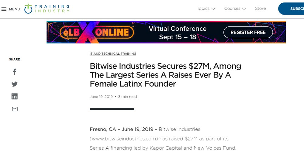 Bitwise Industries Secures $27M, Among the Largest Series A Raises Ever by a Female Latinx Founder