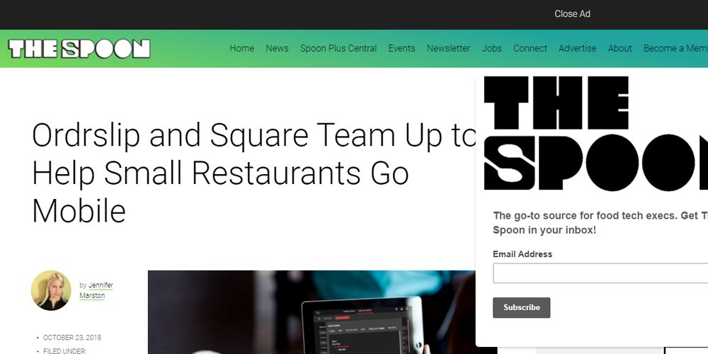 Ordrslip and Square Team Up to Help Small Restaurants Go Mobile