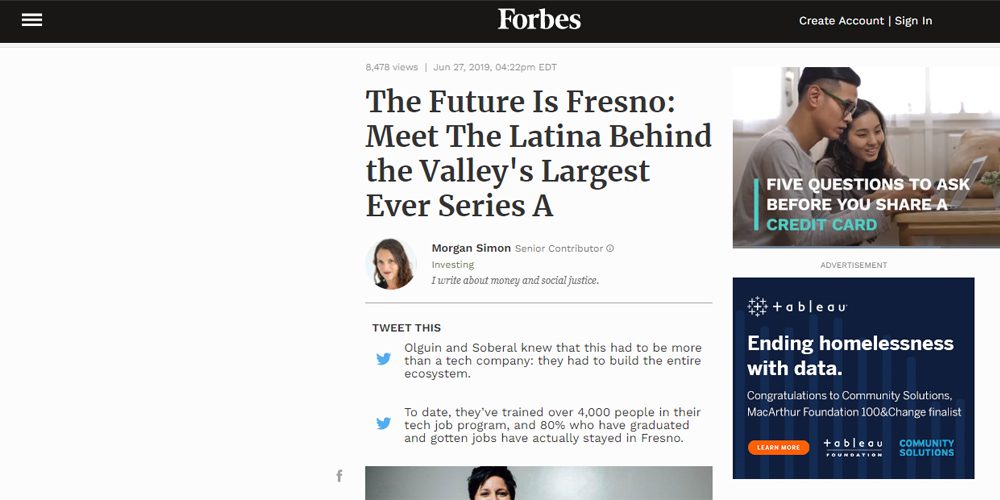 The Future Is Fresno: Meet The Latina Behind the Valley’s Largest Ever Series A