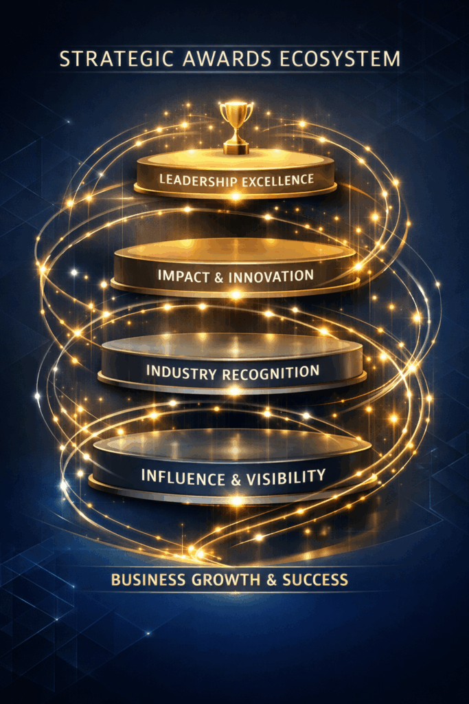 Abstract visual representing how a structured awards strategy supports brand credibility and executive positioning | 1903 PR
