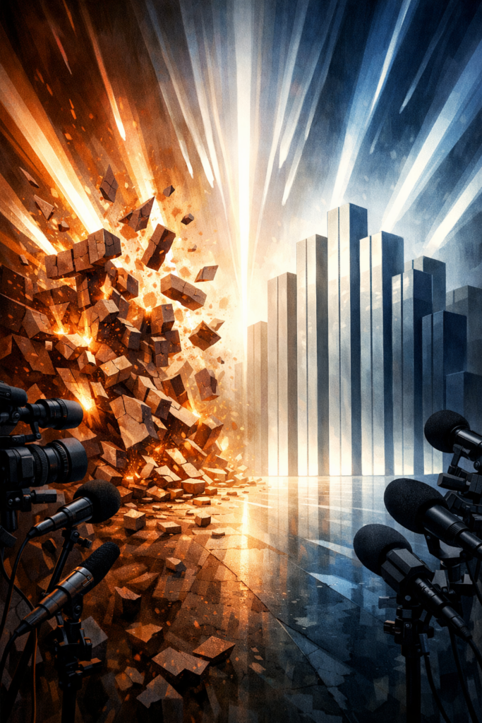 Abstract visual representing why some companies are not ready for tier-one media scrutiny and national press interviews | 1903 PR