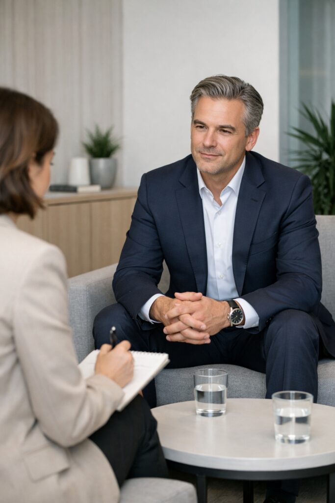 Conceptual illustration showing how CEOs build credibility through clear communication and strong media interview presence | 1903 PR