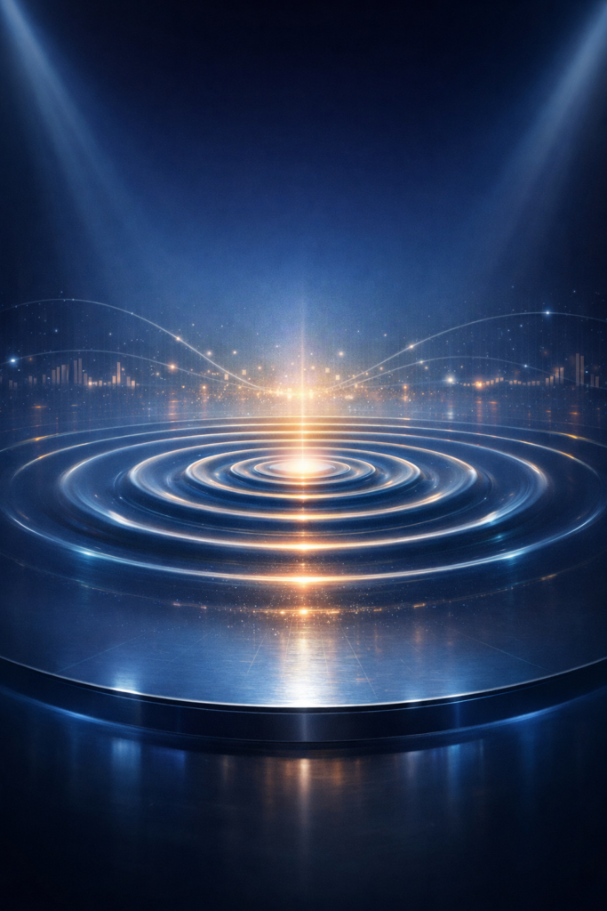 Conceptual illustration of ripple effect representing how speaking opportunities spread industry influence