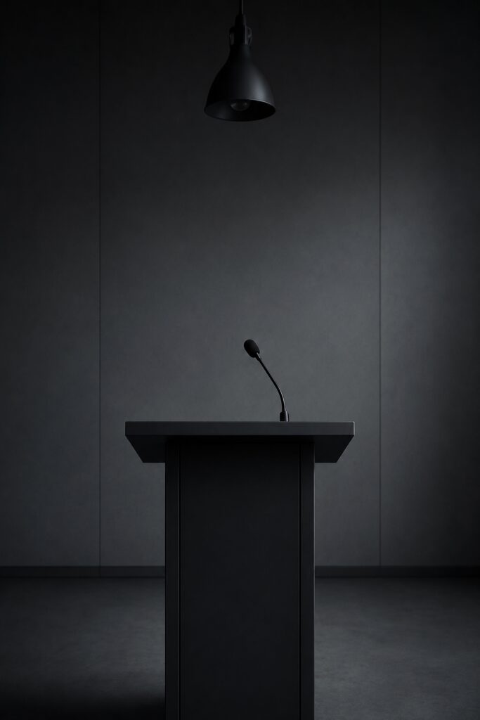 Conceptual image representing strategic silence in PR and corporate communications