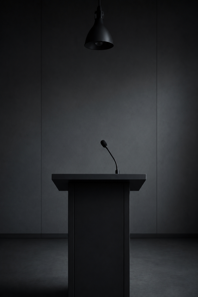 Conceptual image representing strategic silence in PR and corporate communications