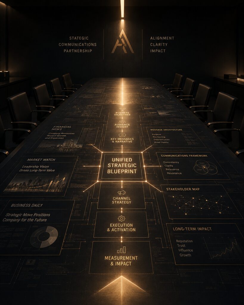 Executive communications strategy and PR agency alignment represented through integrated planning frameworks and long term strategic collaboration between companies and public relations partners | 1903 PR