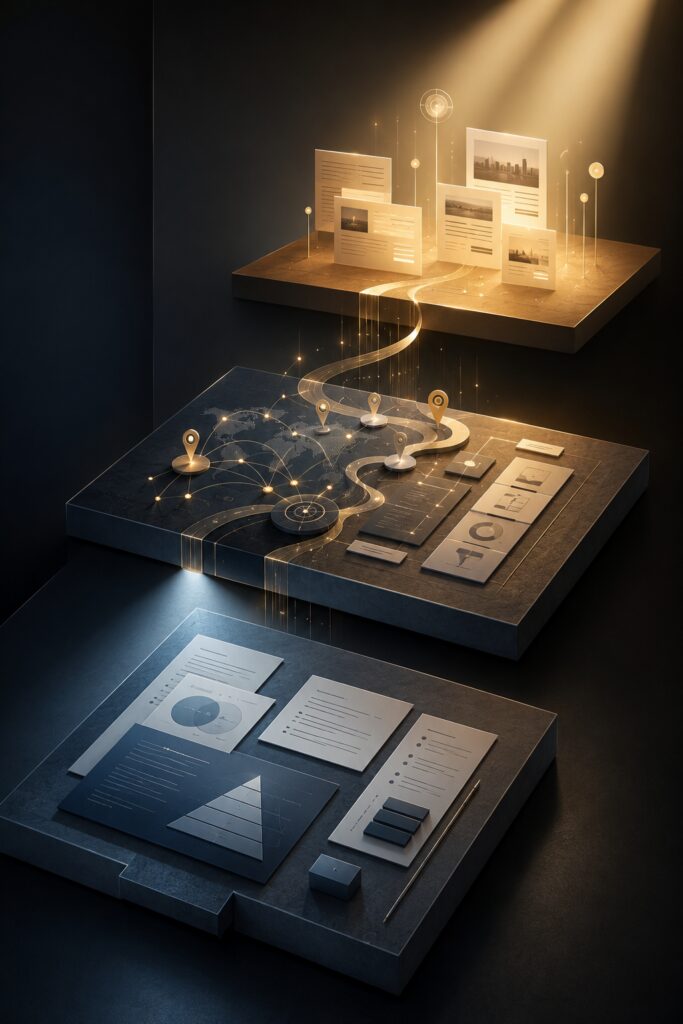 Public relations strategy development visualized through narrative planning, media mapping, and structured outreach milestones during the first 90 days of a PR agency engagement | 1903 PR