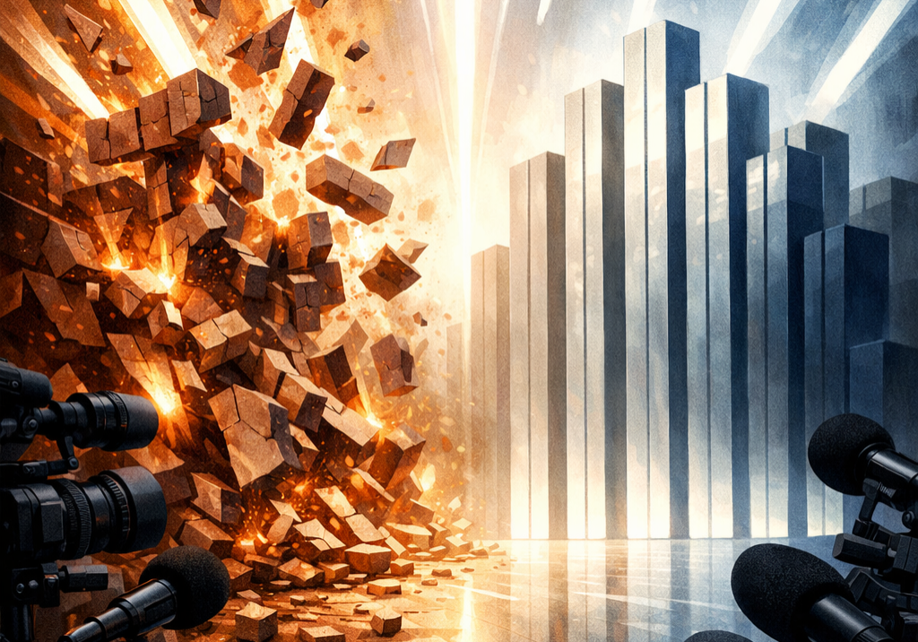 Abstract visual representing why some companies are not ready for tier-one media scrutiny and national press interviews | 1903 PR