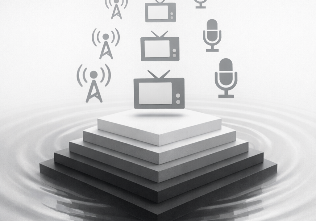 Conceptual illustration showing consistent media coverage patterns building long-term brand credibility beyond single high-profile press placements | 1903 PR