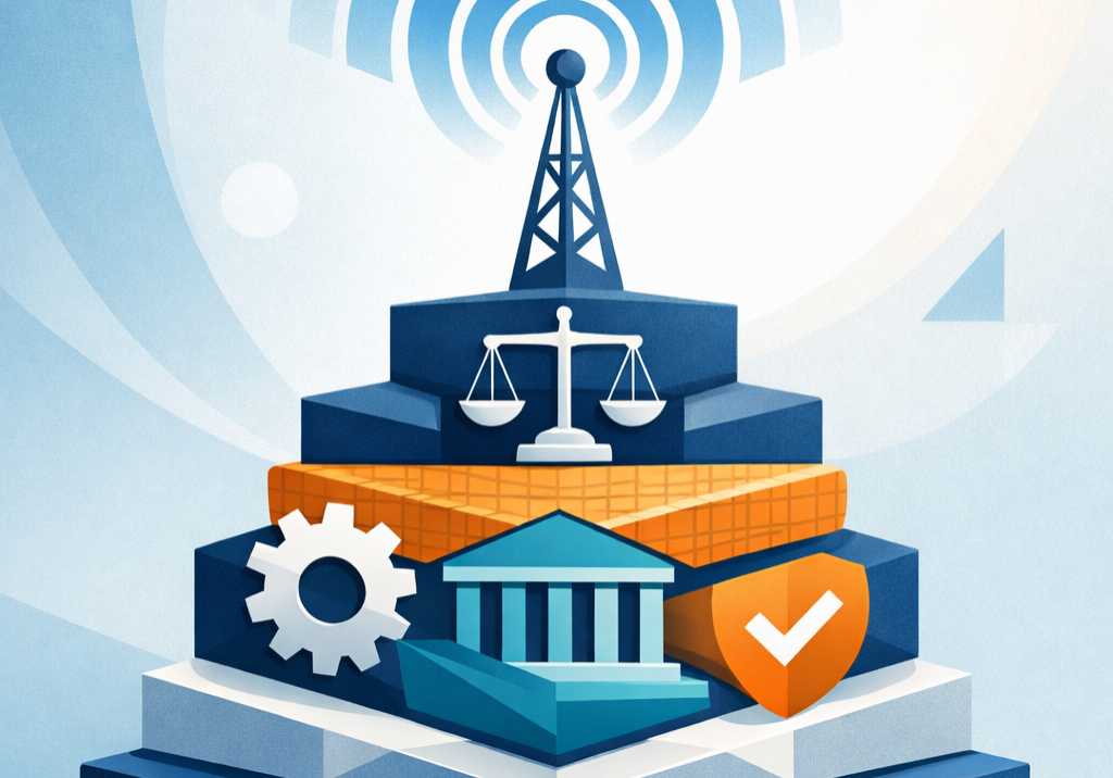 Conceptual illustration showing regulatory frameworks and governance structures supporting credible communication from companies in regulated industries | 1903 PR