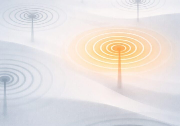 Conceptual illustration showing how generic company messaging blends together while clear differentiated messaging stands out