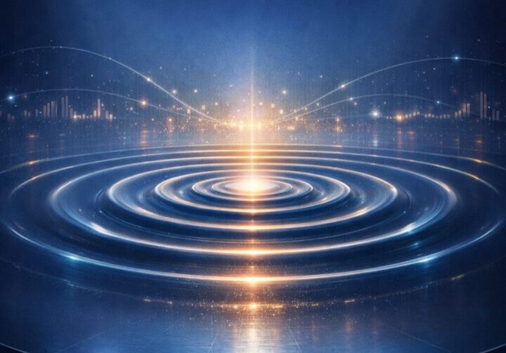 Conceptual illustration of ripple effect representing how speaking opportunities spread industry influence