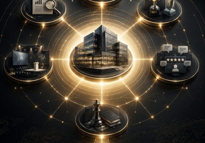 Third party validation strategy illustrated through earned media, analyst recognition, industry awards, executive thought leadership, and speaking engagements working together to build lasting business credibility and market trust | 1903 PR