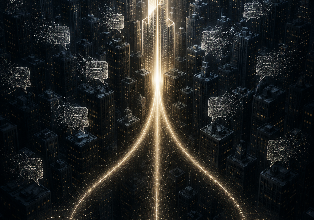 Brand messaging strategy illustrated through a distinctive corporate voice rising above generic business communications to build market relevance, executive thought leadership, and lasting competitive differentiation | 1903 PR