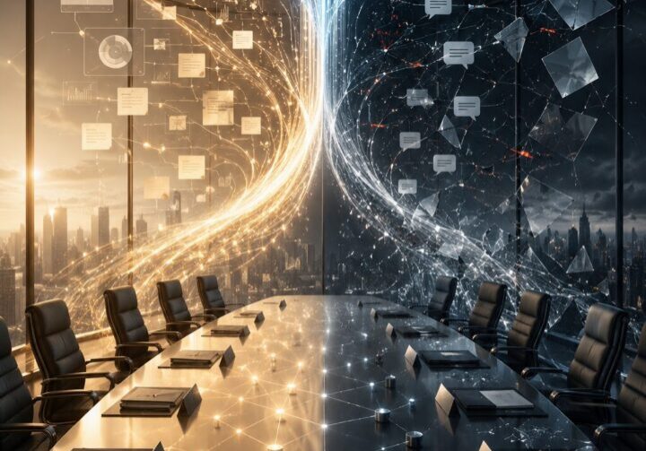 Artificial intelligence transforming business communications through accelerated information, human judgment, executive leadership, workplace trust, and strategic decision making in the age of AI adoption | 1903 PR