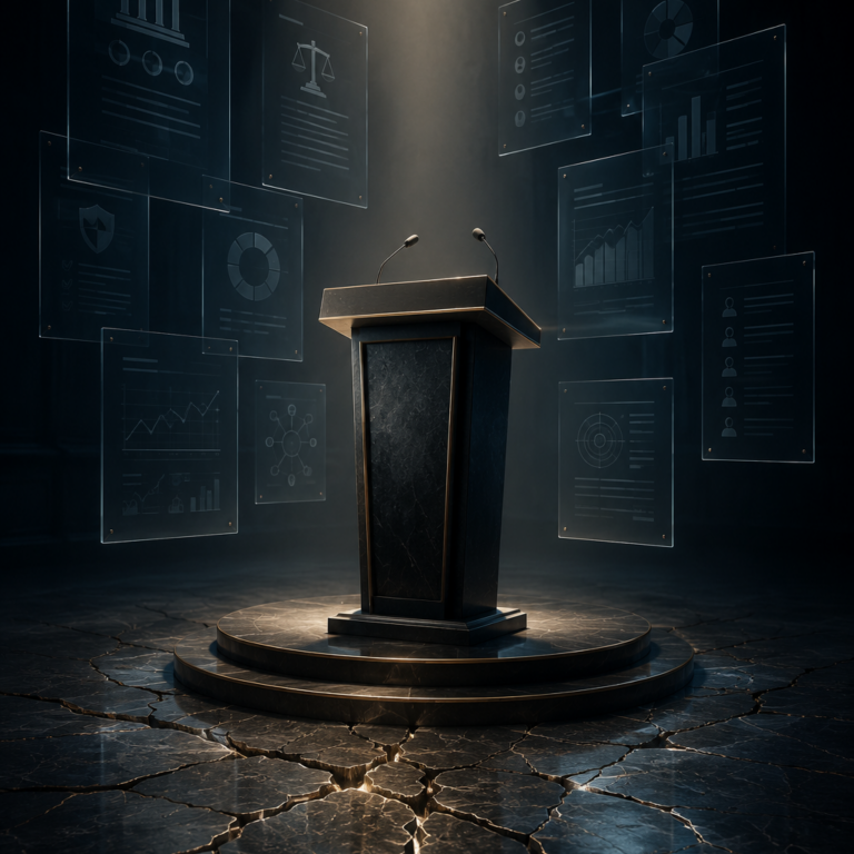 Executive trust and corporate governance visualized through regulatory frameworks, transparency documents, and leadership accountability shaping stakeholder confidence in regulated industries | 1903 PR