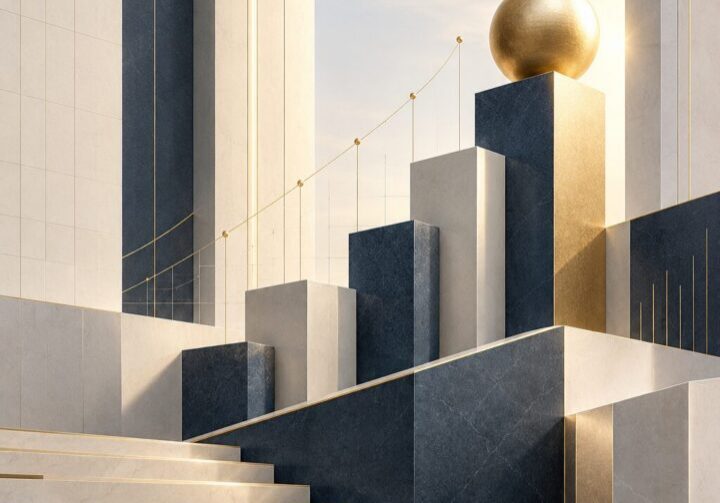 Abstract illustration representing recognition, credibility, and leadership in the financial services industry | 1903 PR