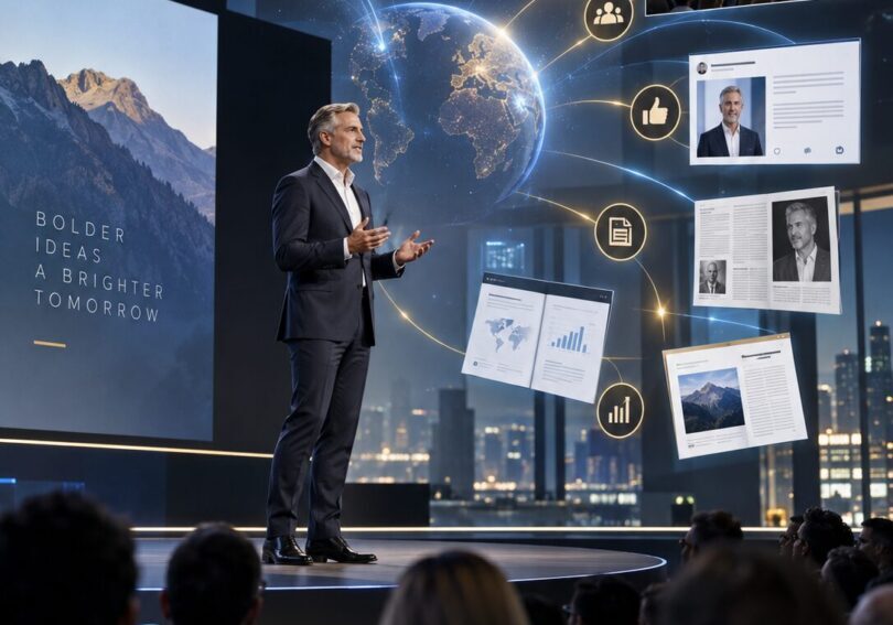 Executive delivering thought leadership across media interviews, speaking engagements, and industry communications to build a professional platform and lasting influence | 1903 PR