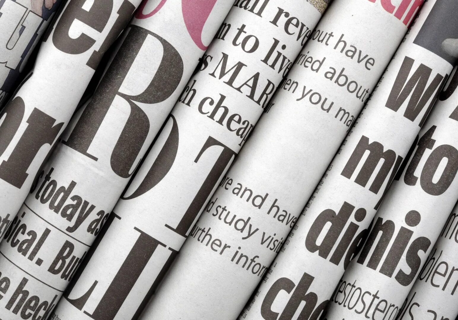 Close up image of some folded papers